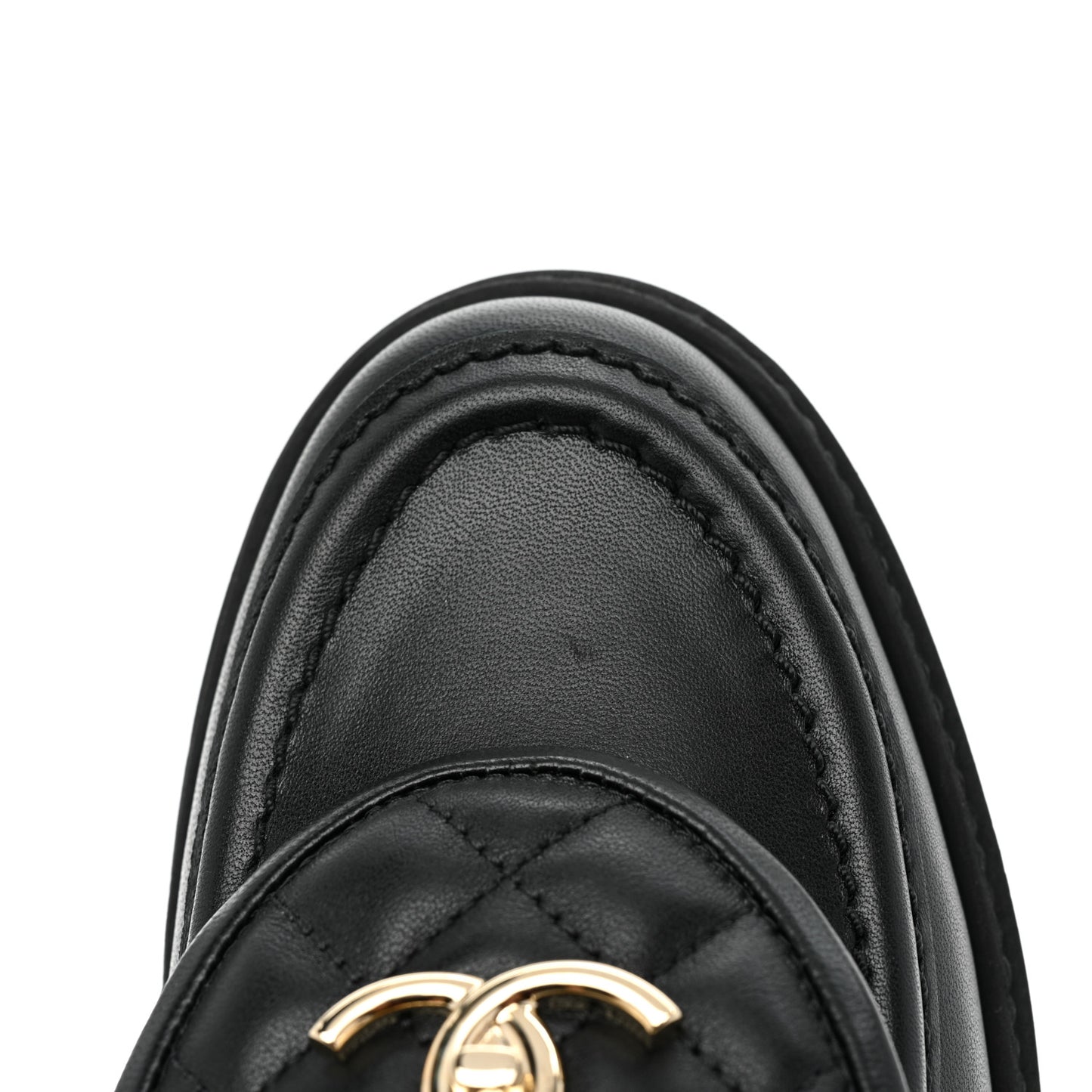 Lambskin Quilted CC Turnlock Loafers 39.5 Black