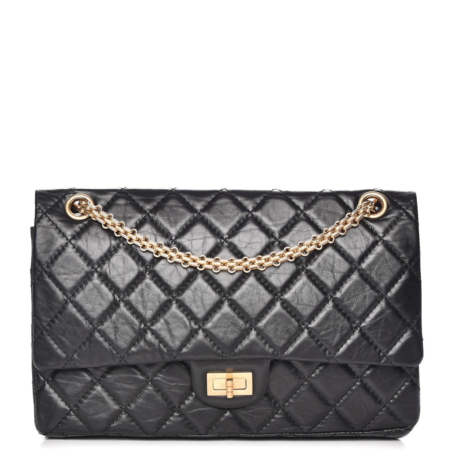 Chanel Aged Calfskin Quilted 2.55 Reissue 226 Flap Black 1 of 7