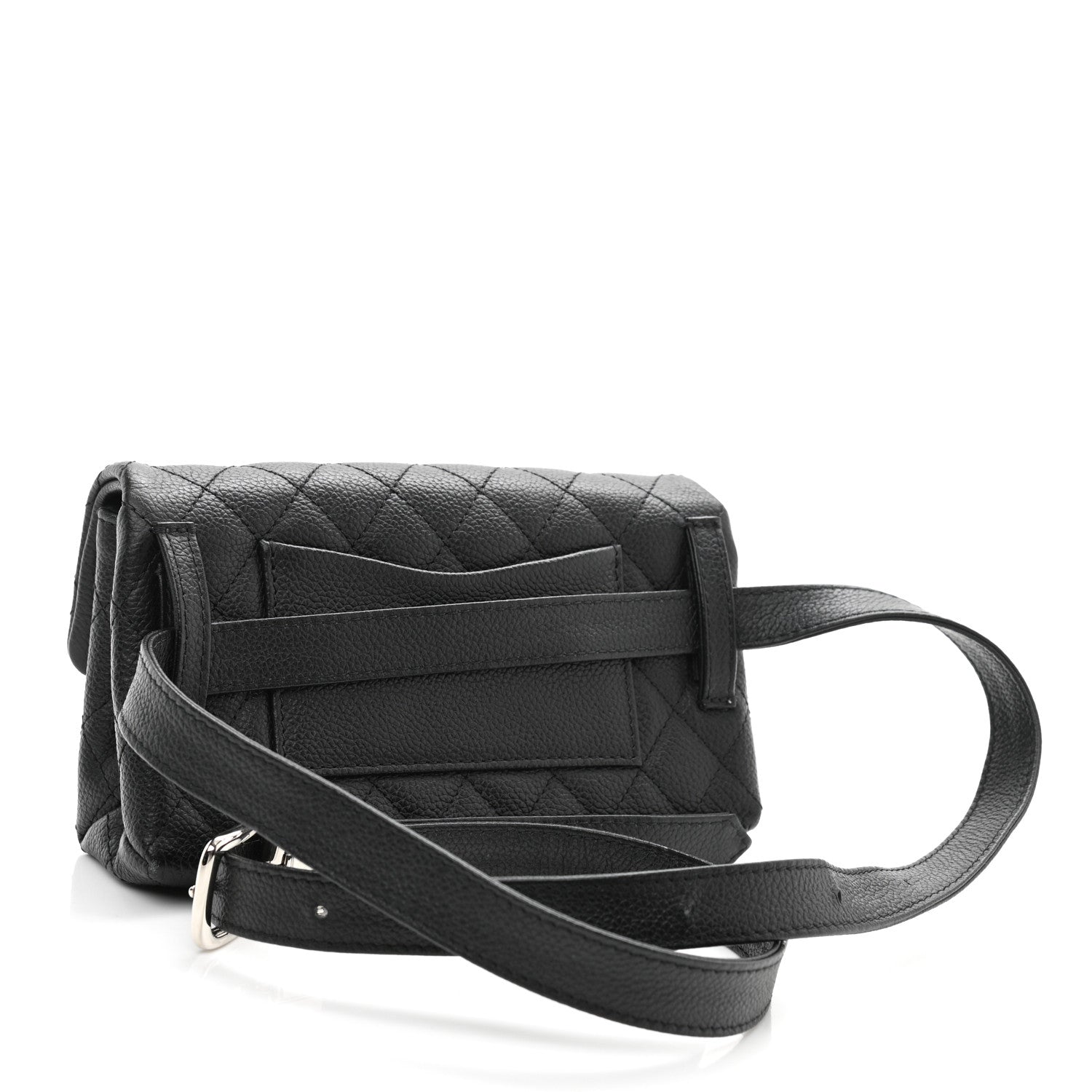 Chanel Grained Calfskin Quilted 2.55 Reissue Flap Belt Bag Clutch Black 3 of 10