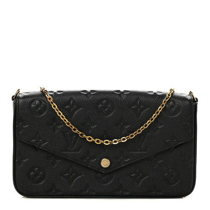 Louis Vuitton Empreinte Pochette Felicie Chain Wallet Black 1 of 8
