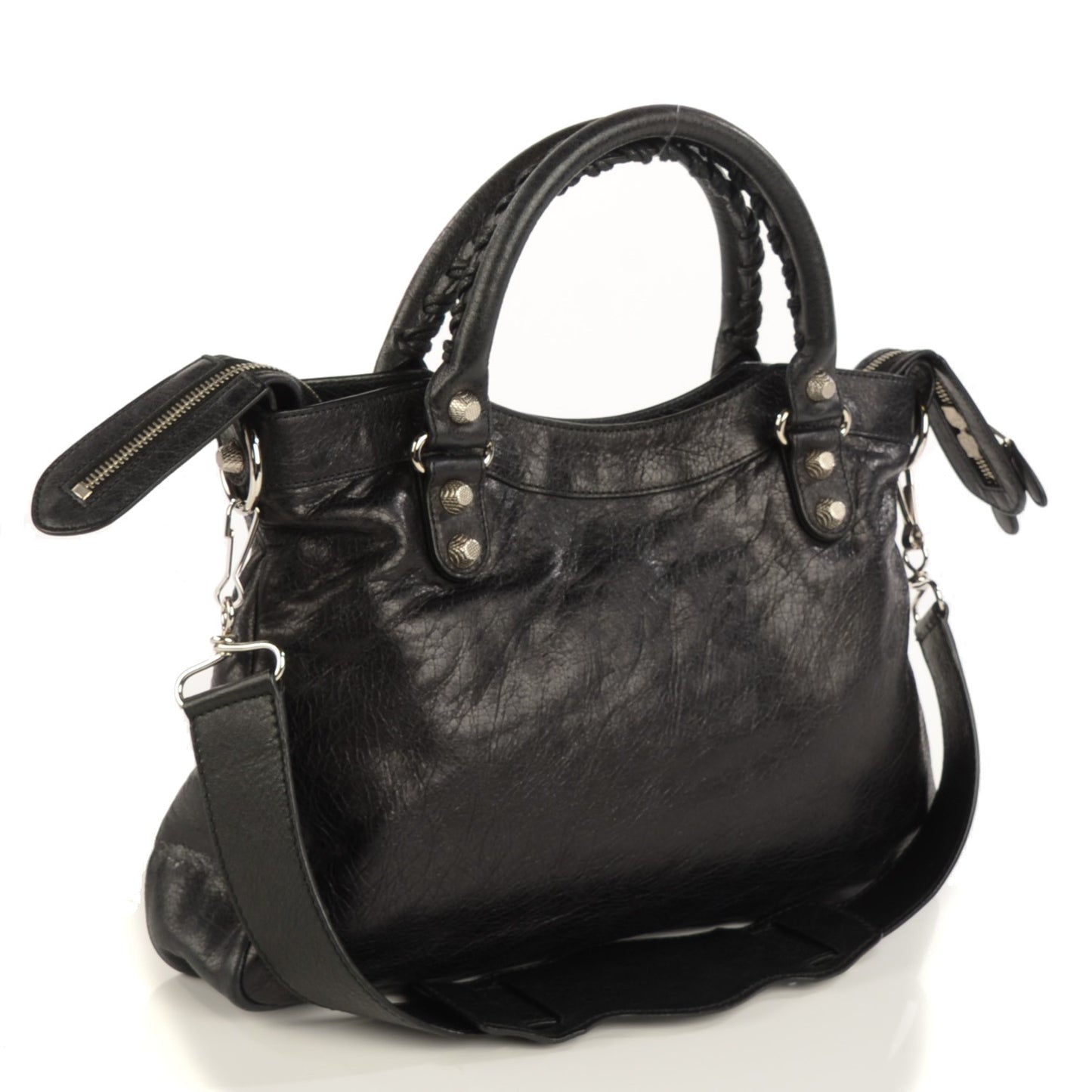 Agneau Giant 12 Silver Hardware Town Black