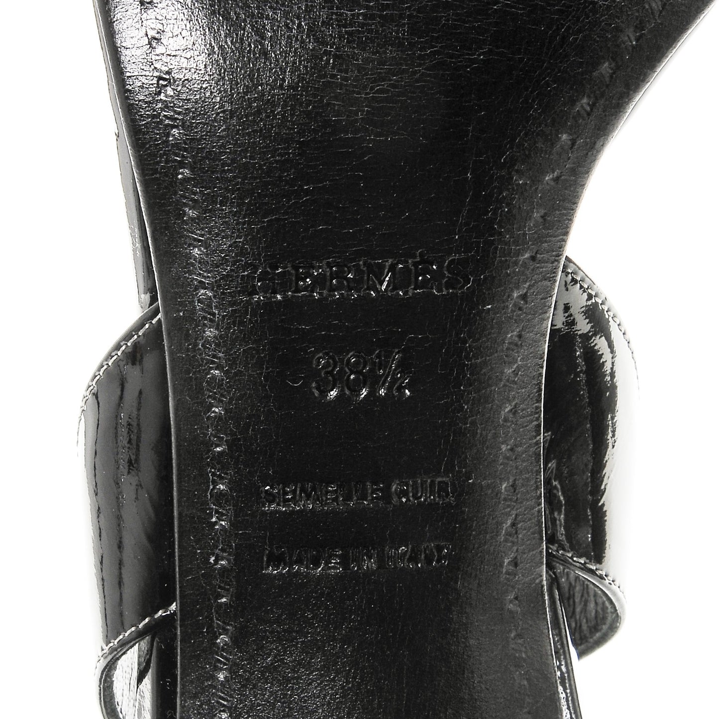 Patent Night 70 Slingback Sandals 38.5 Black
