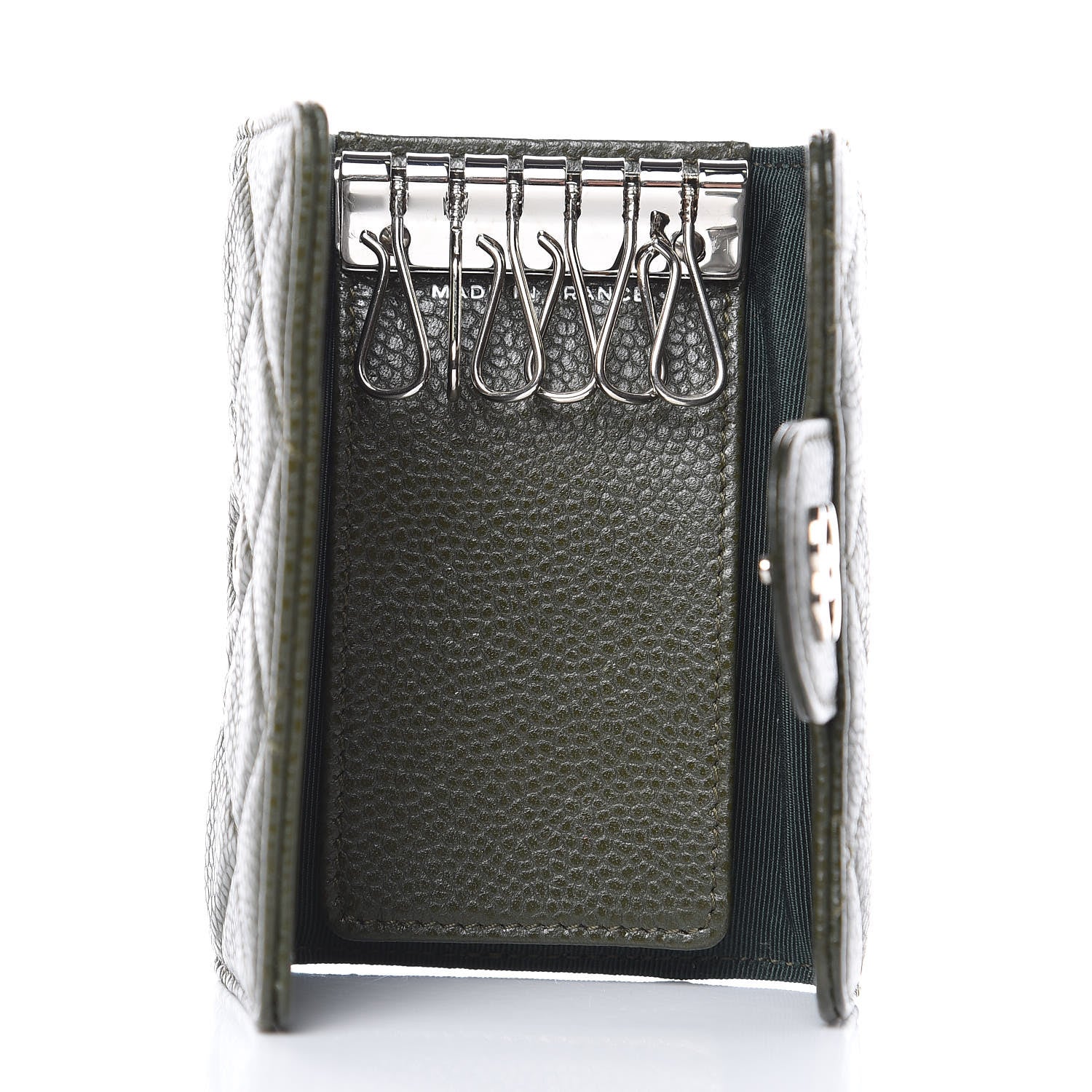 Chanel Caviar Quilted 6 Key Holder Green 5 of 12