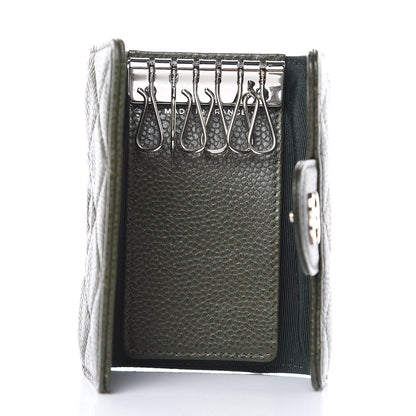 Chanel Caviar Quilted 6 Key Holder Green 5 of 12