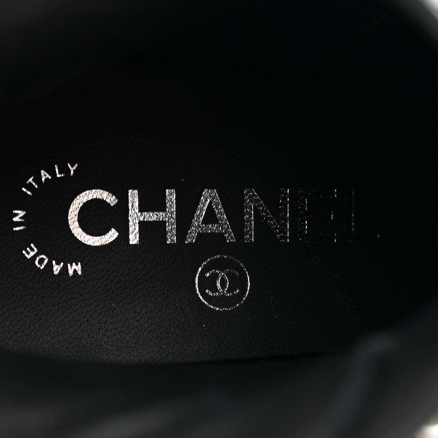 Chanel Calfskin Pearl Cap Toe Short Boots 36.5 Black 6 of 12