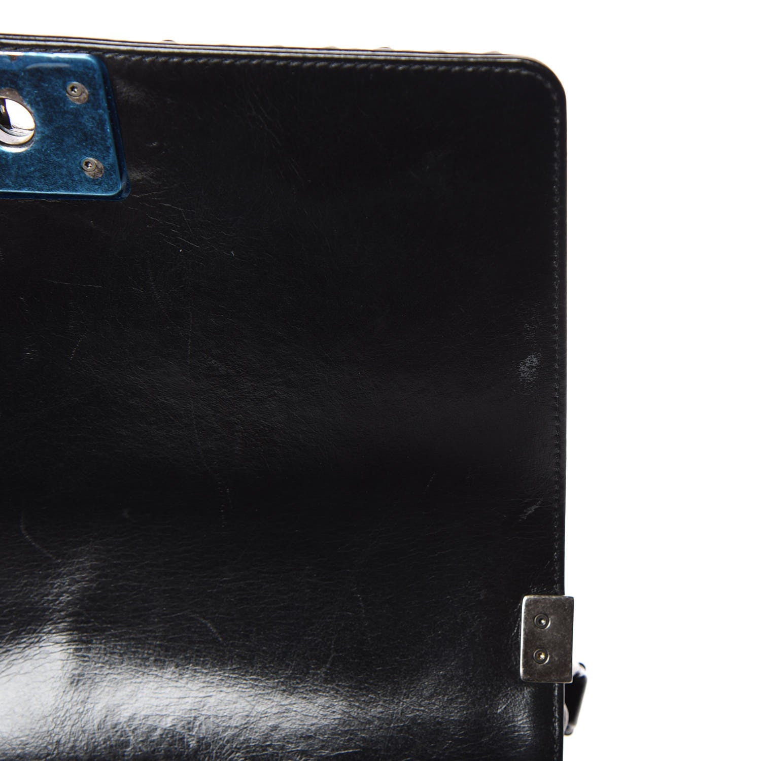 Chanel Glazed Calfskin Quilted Medium Boy Chained Flap Black 10 of 13