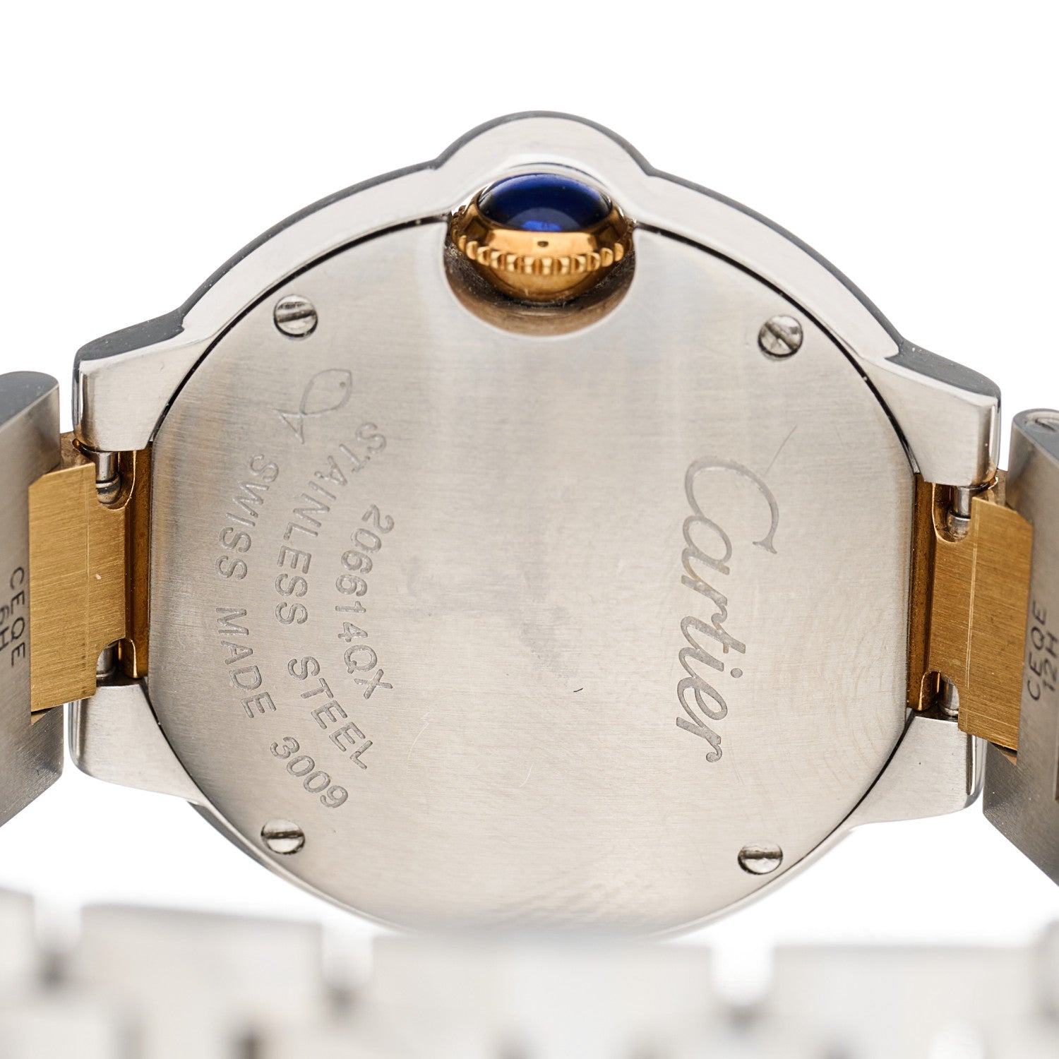 Cartier Stainless Steel 18K Yellow Gold 28mm Ballon Bleu De Cartier Quartz Watch 4 of 4