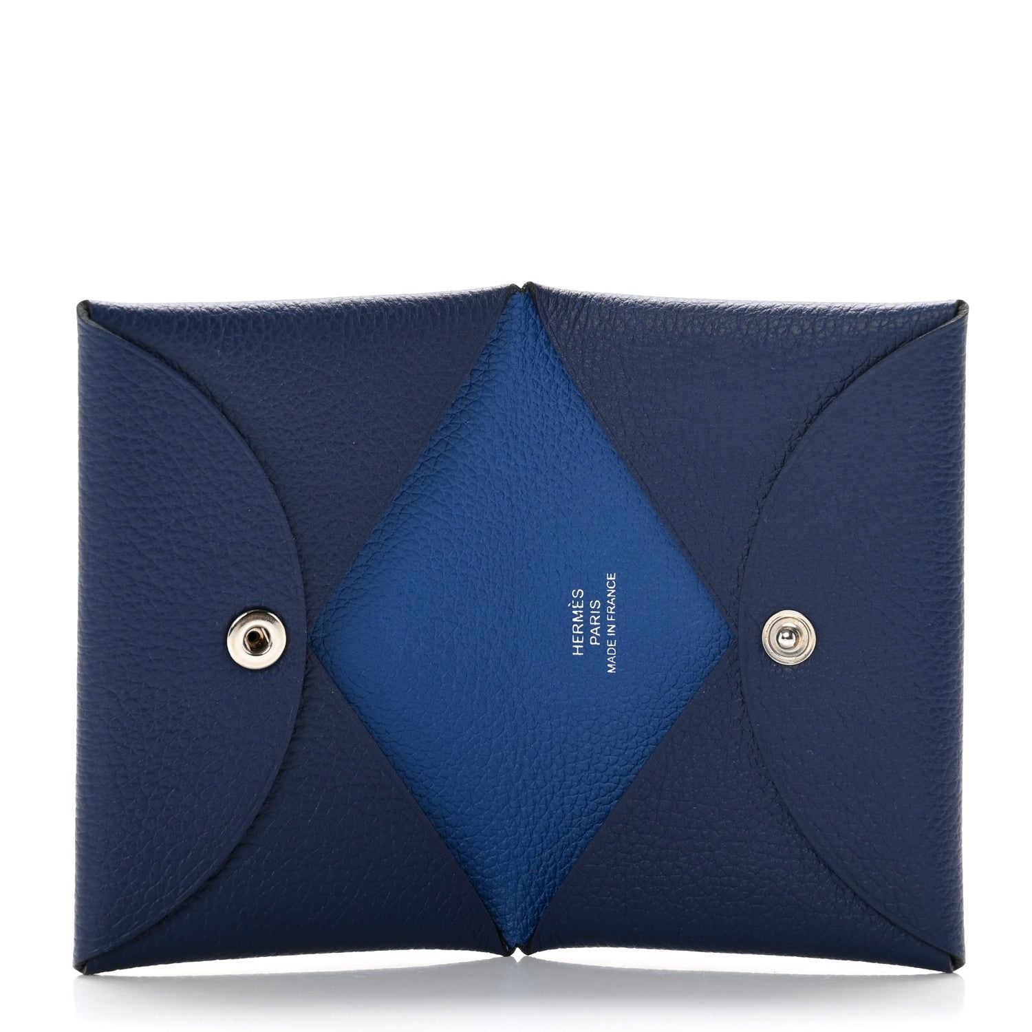 Hermes Evercolor Verso Calvi Card Case Bleu Saphir Bleu France 5 of 6
