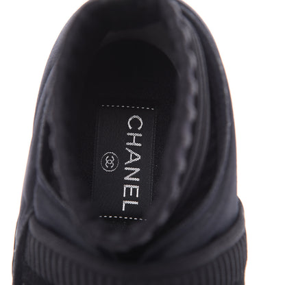 Chanel Stretch Fabric CC Sneakers 37 Black 8 of 9