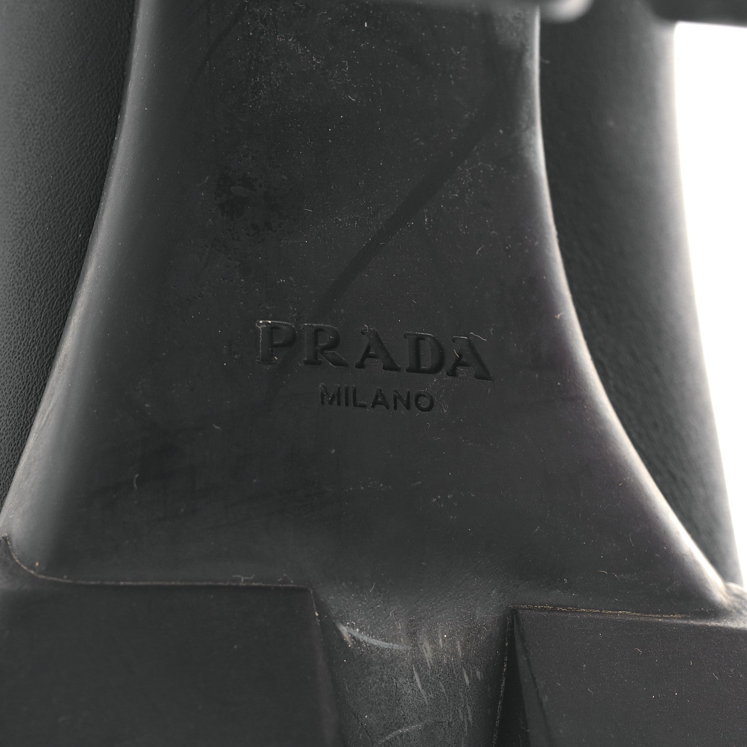 Prada Vitello Montana Neoprene Lace Up Chelsea 110mm Ankle Boots 38 Black Arancio 8 of 12