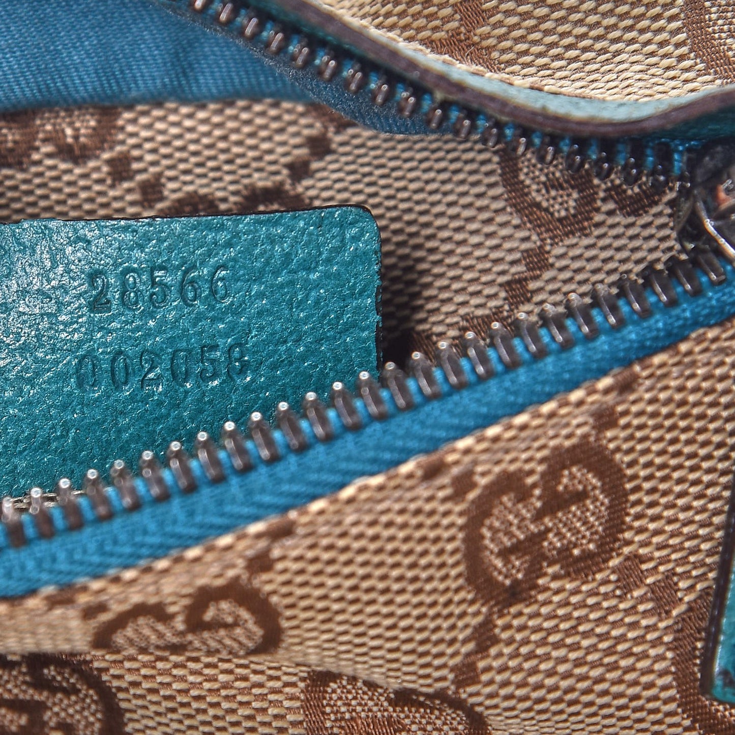 GG Monogram Web Double Pocket Belt Bag Turquoise