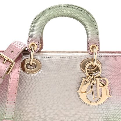 Christian Dior Lizard Gradient Medium Lady D-Joy Light Pink Green 8 of 12
