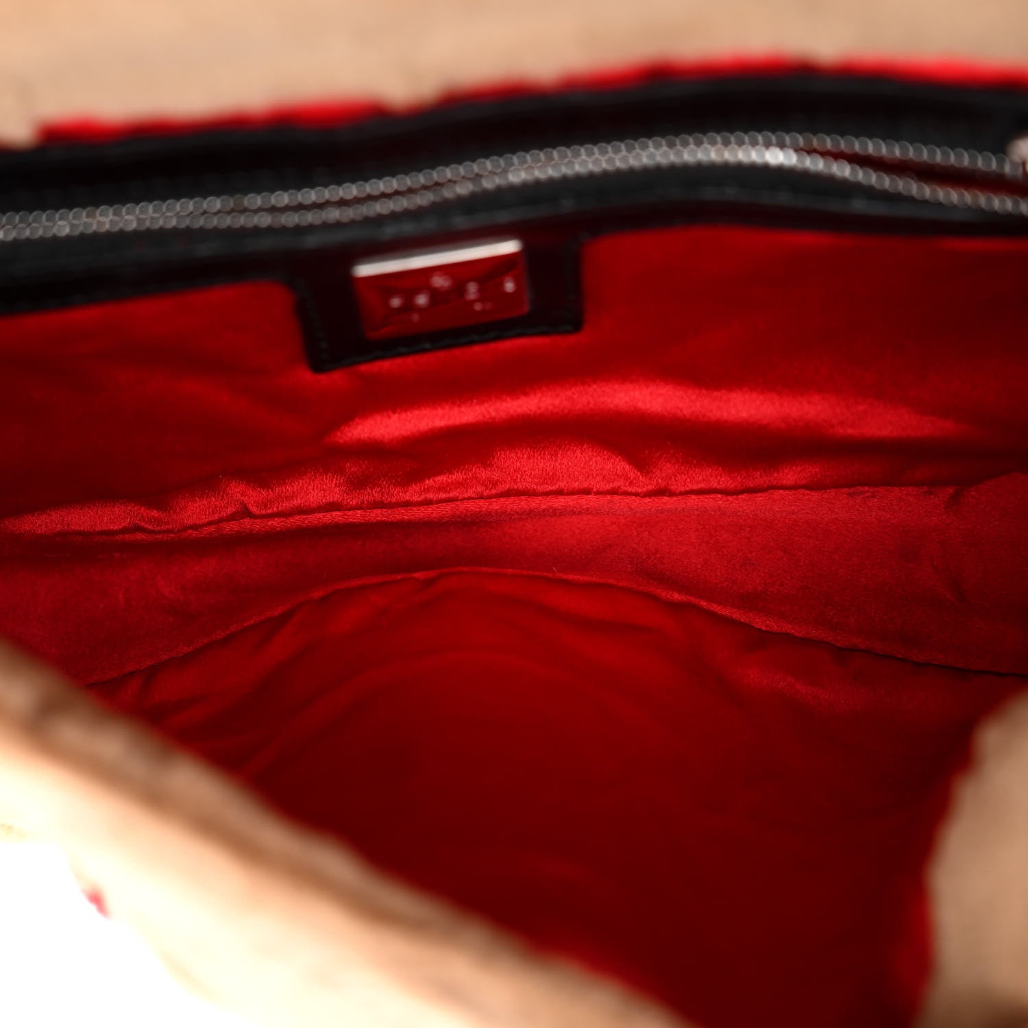 Fendi Rabbit Fur Striped Baguette Multicolor 5 of 11