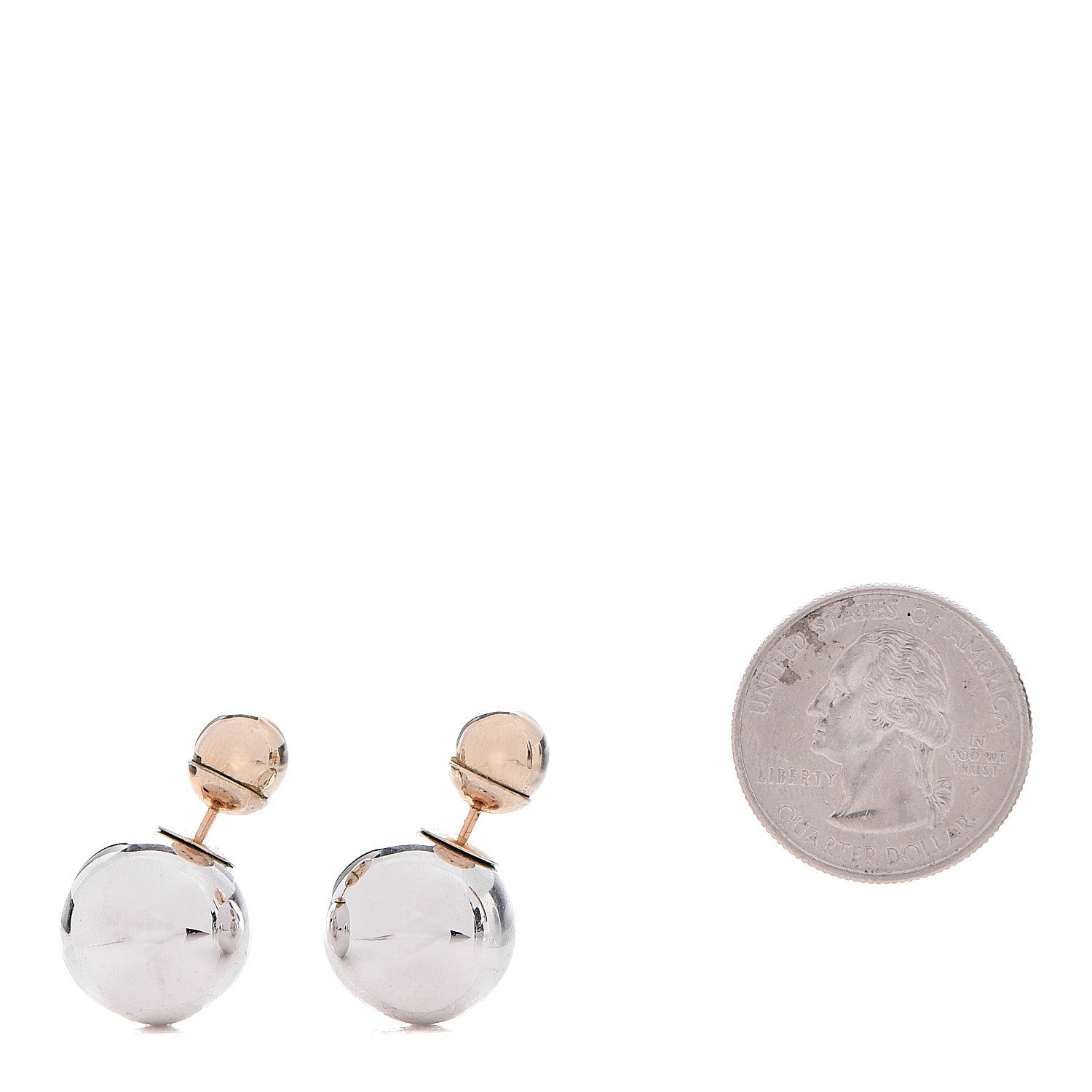 Christian Dior Mise En Dior Tribal Earrings Gold Silver 2 of 4