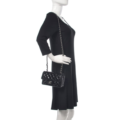 Chanel Patent Calfskin Quilted Mini Rectangular Flap Black 2 of 11