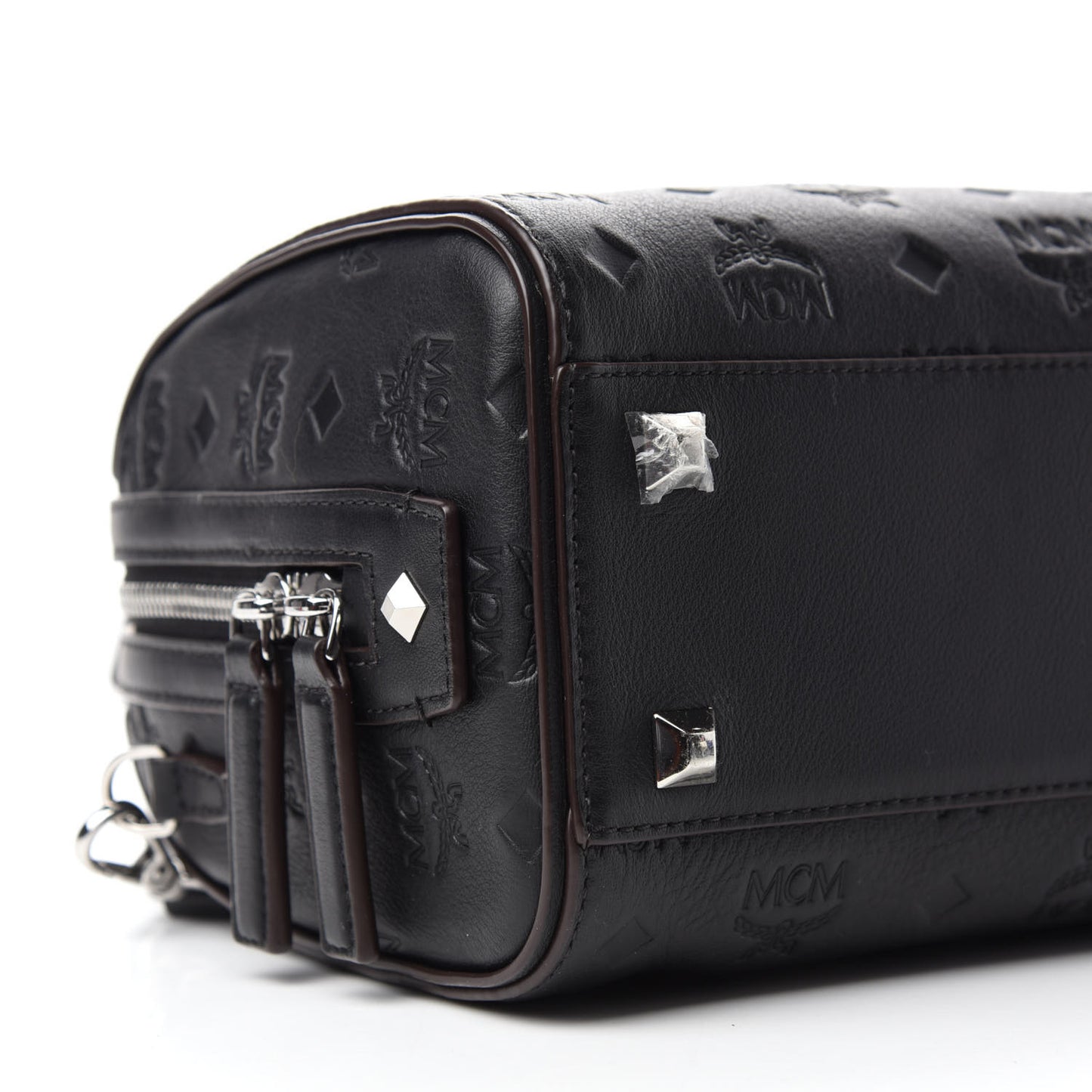 Calfskin Ottomar Monogram Essential Boston Bag Black