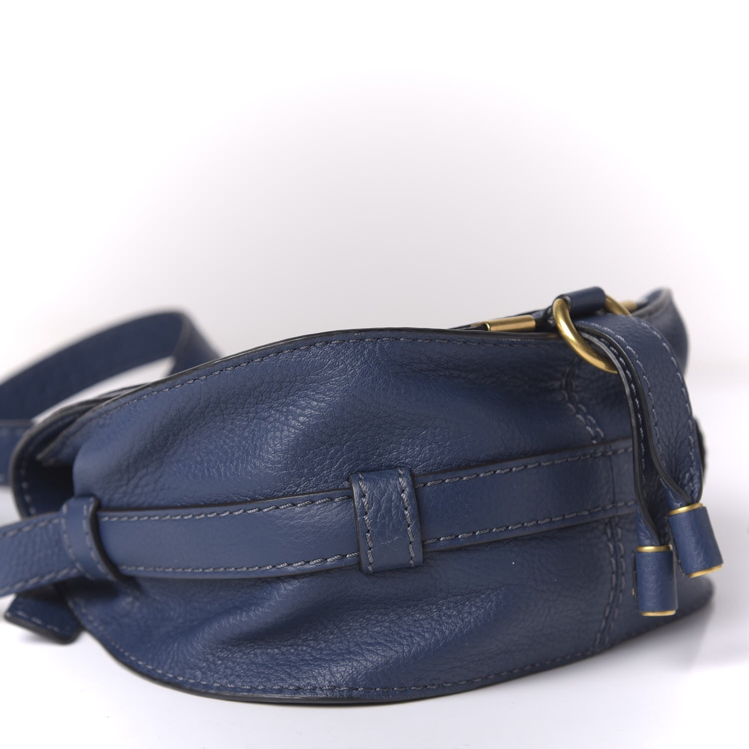 Chloe Calfskin Mini Marcie Round Crossbody Bag Royal Navy 6 of 11