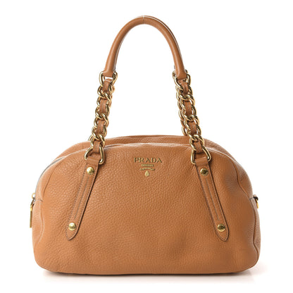 Prada Vitello Daino Shoulder Bag Cuoio 1 of 12