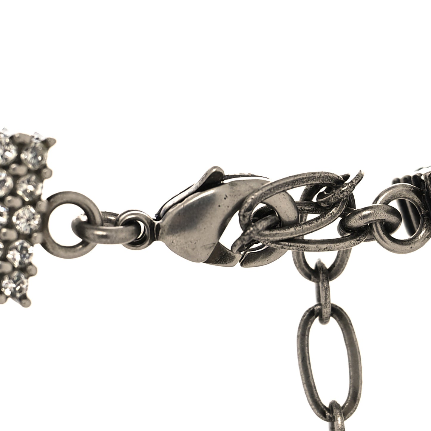 Velvet Crystal Star Choker Necklace Black