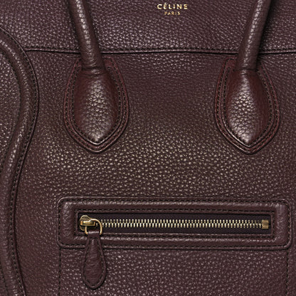 Celine Pebbled Calfskin Mini Luggage Chocolate 7 of 13