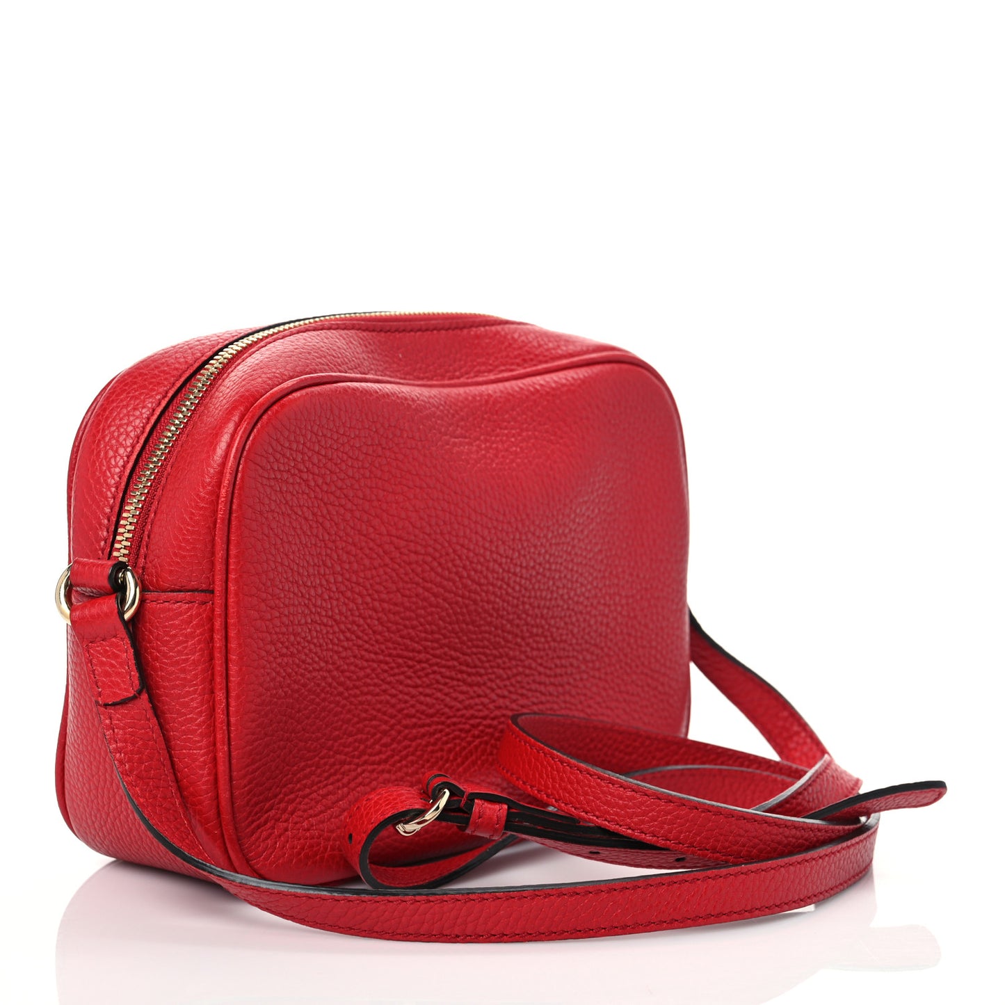 Pebbled Calfskin Small Soho Disco Bag Tabasco Red