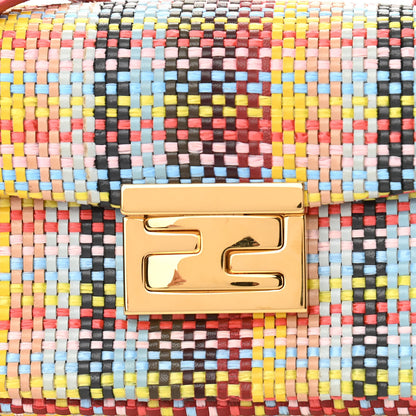 Fendi Nappa Intrecciato Mini Be Baguette Shoulder Bag Multicolor Rosa Ecstasy 8 of 10