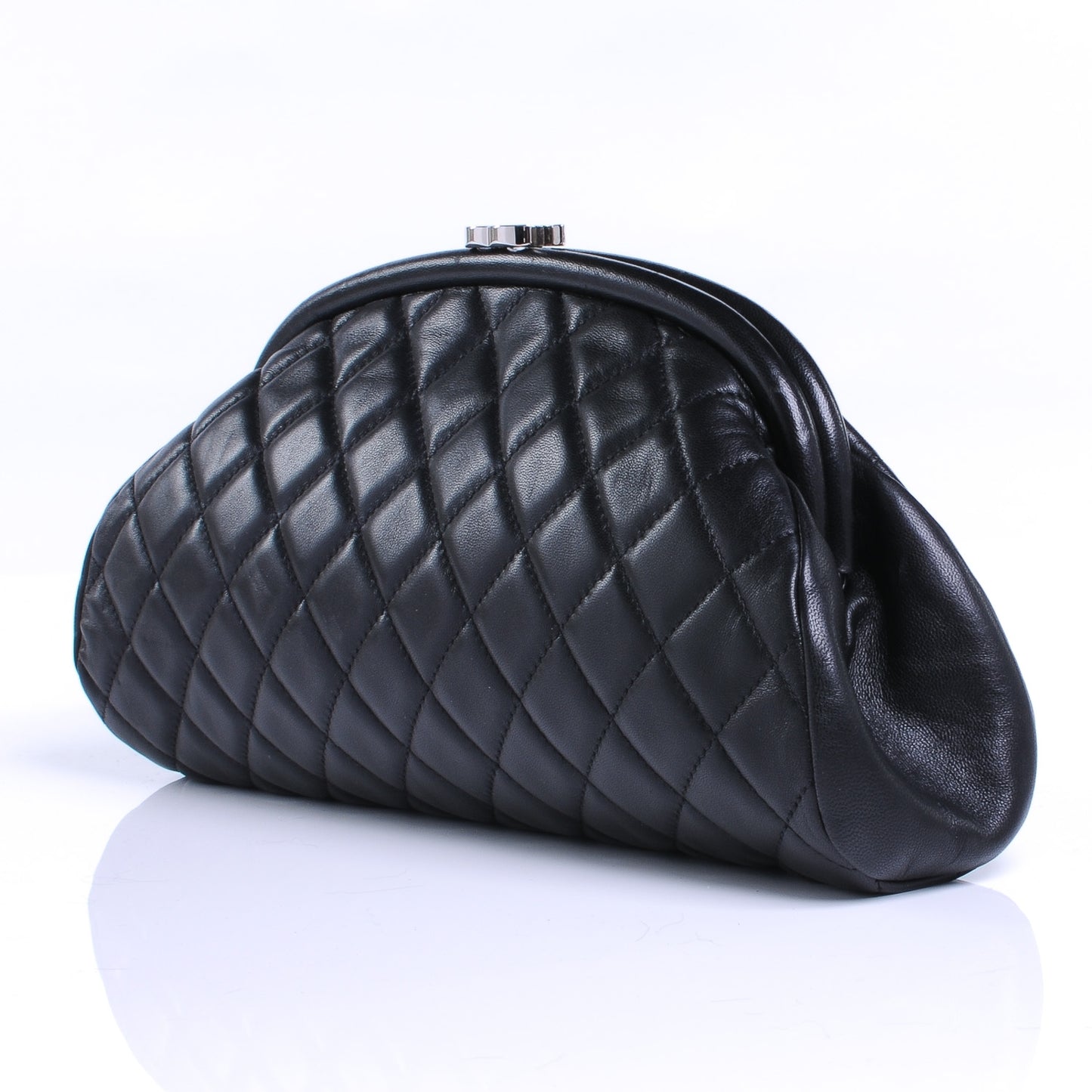 Lambskin Quilted Timeless Clutch Black
