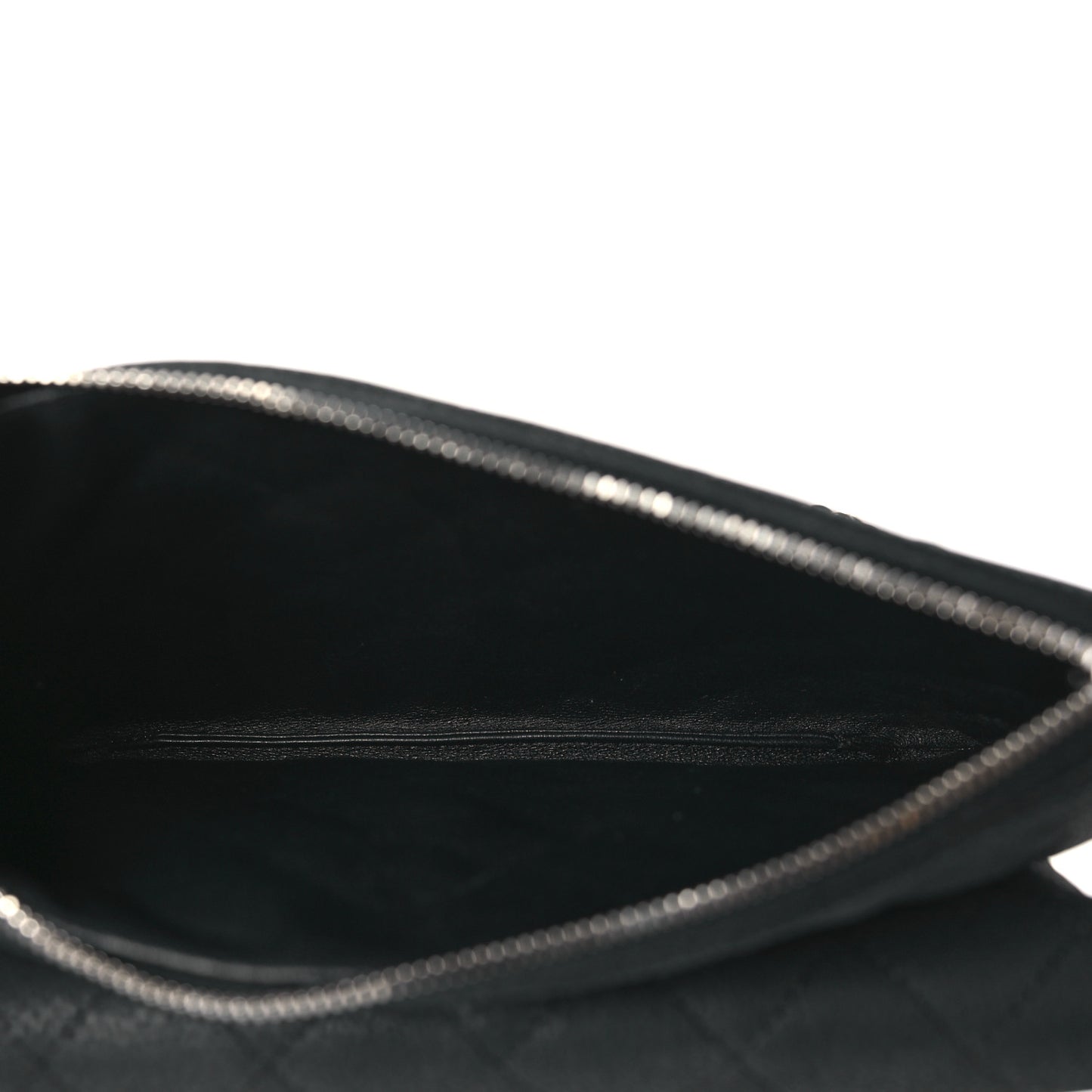 Iridescent Caviar Quilted Daily Zip Crossbody Bag Black