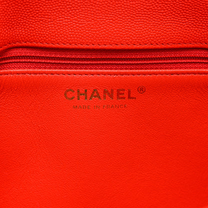 Chanel Caviar Quilted Flap Clutch Red 6 of 9