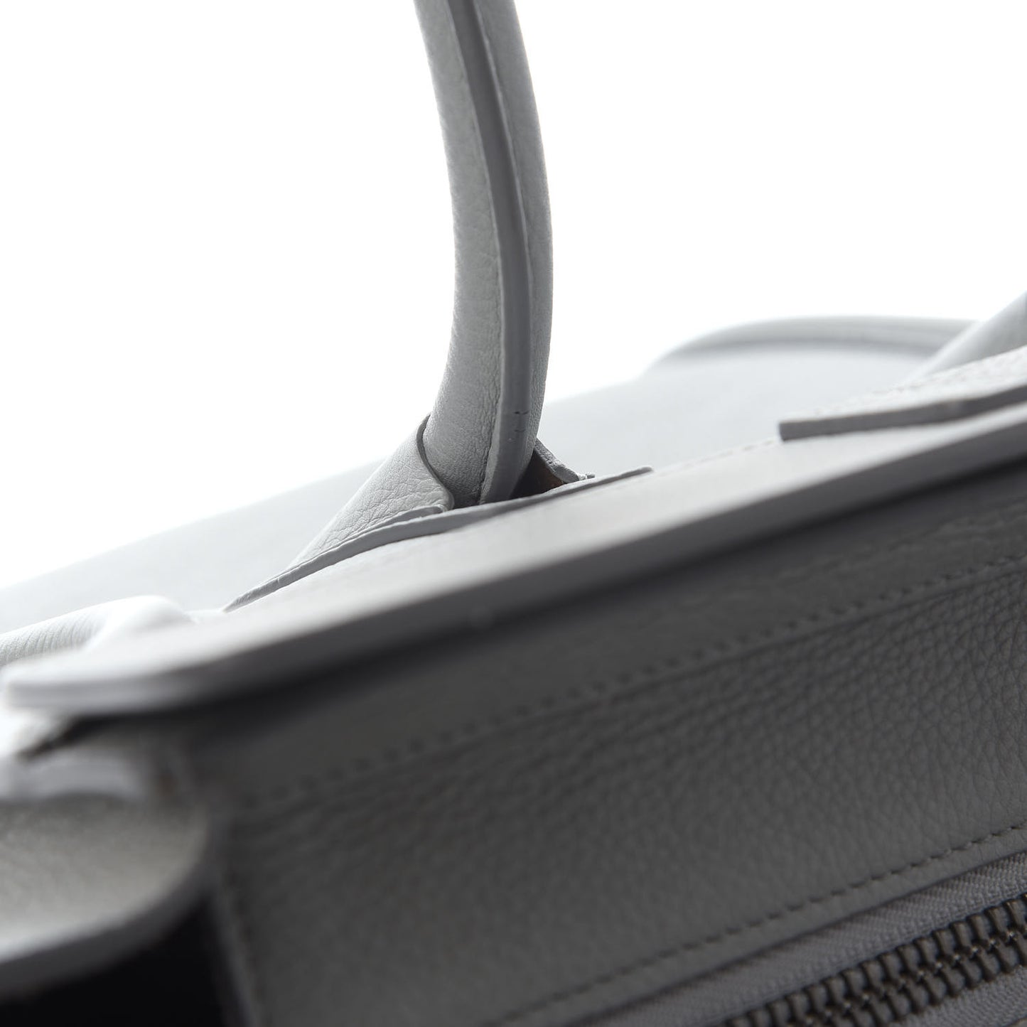Baby Drummed Calfskin Micro Luggage Sky