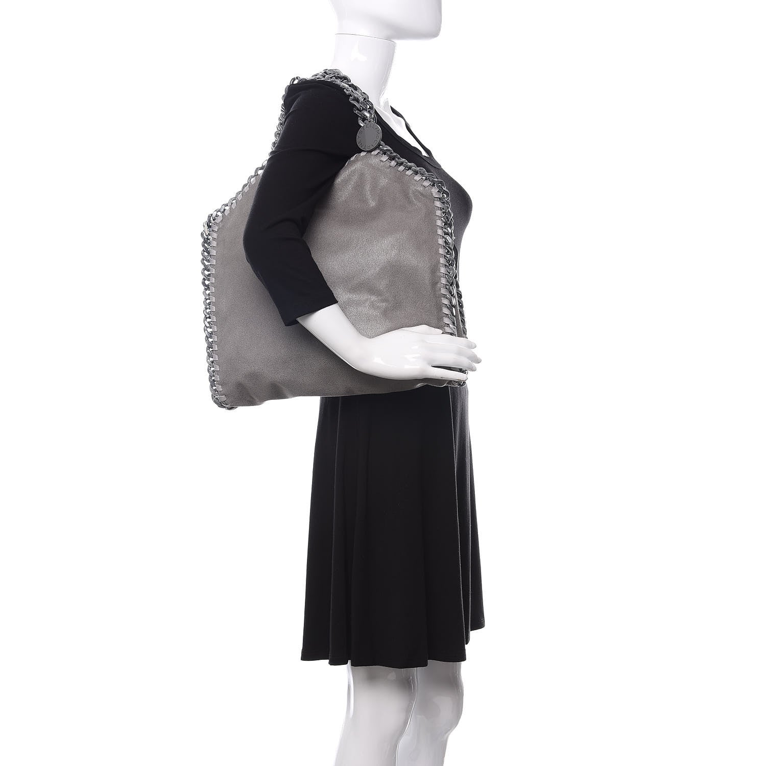 Stella McCartney Shaggy Deer Candy Falabella Grey 2 of 10