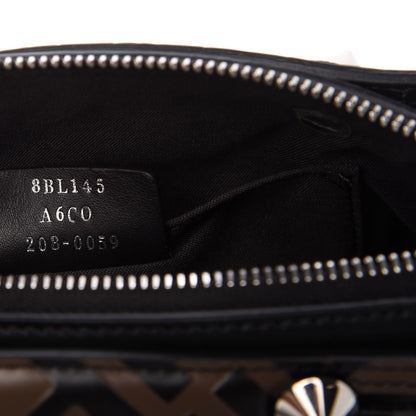 Fendi Vitello Dolce Bi-Color FF 1974 Embossed Mini By The Way Boston Bag Black Maya 9 of 10