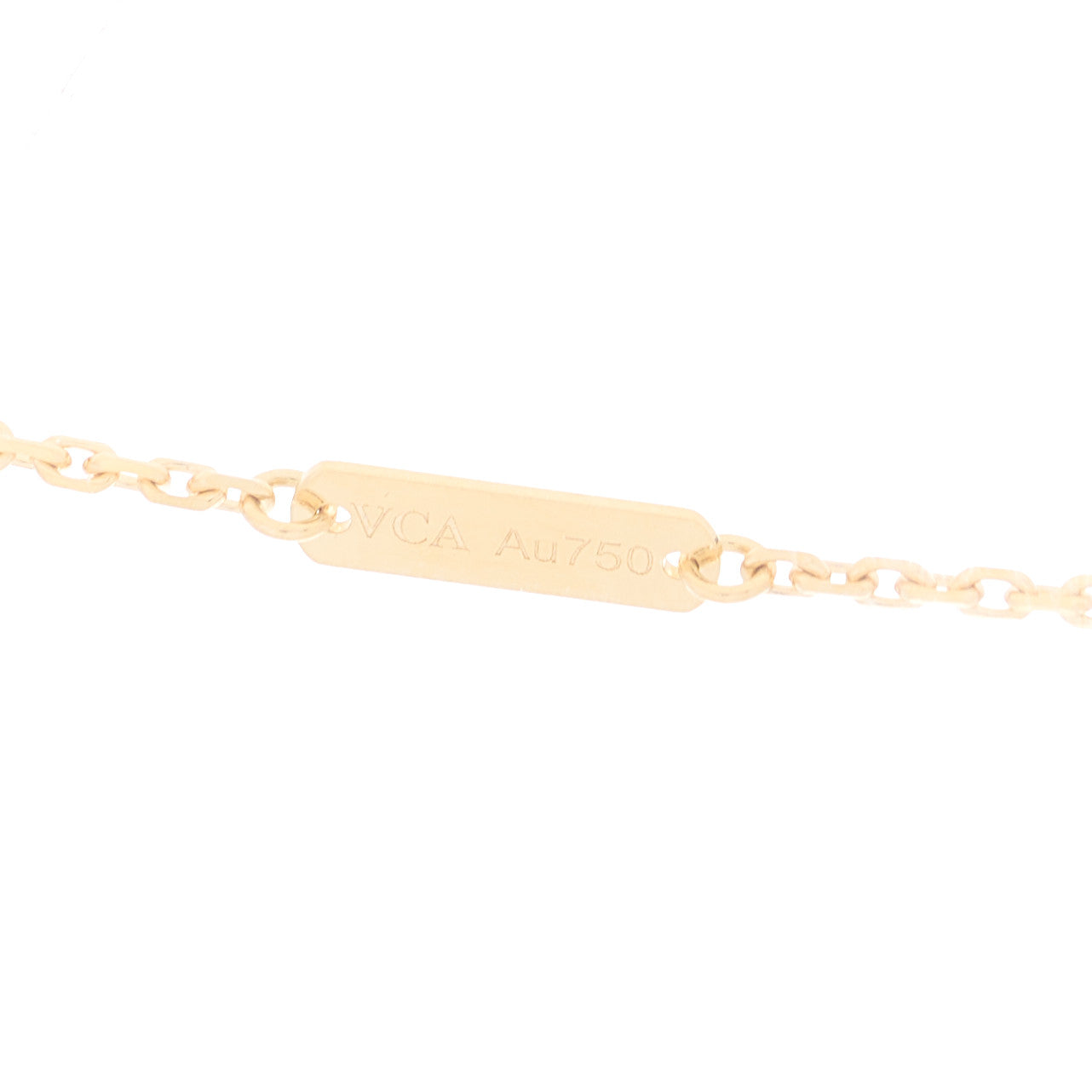 Van Cleef & Arpels 18K Yellow Gold Diamond Vintage Alhambra Pendant Necklace 3 of 5