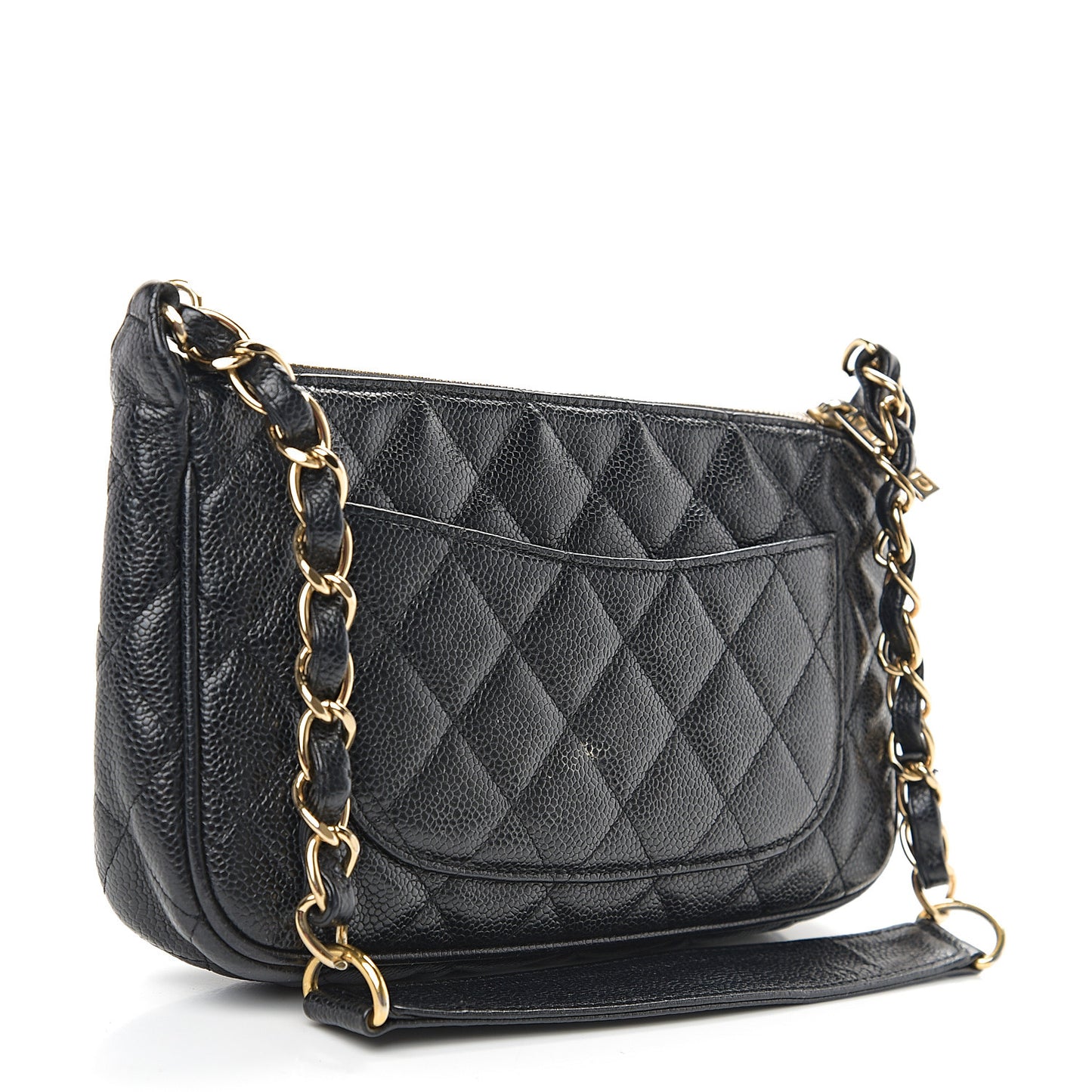 Caviar Quilted Timeless CC Shoulder Bag Black