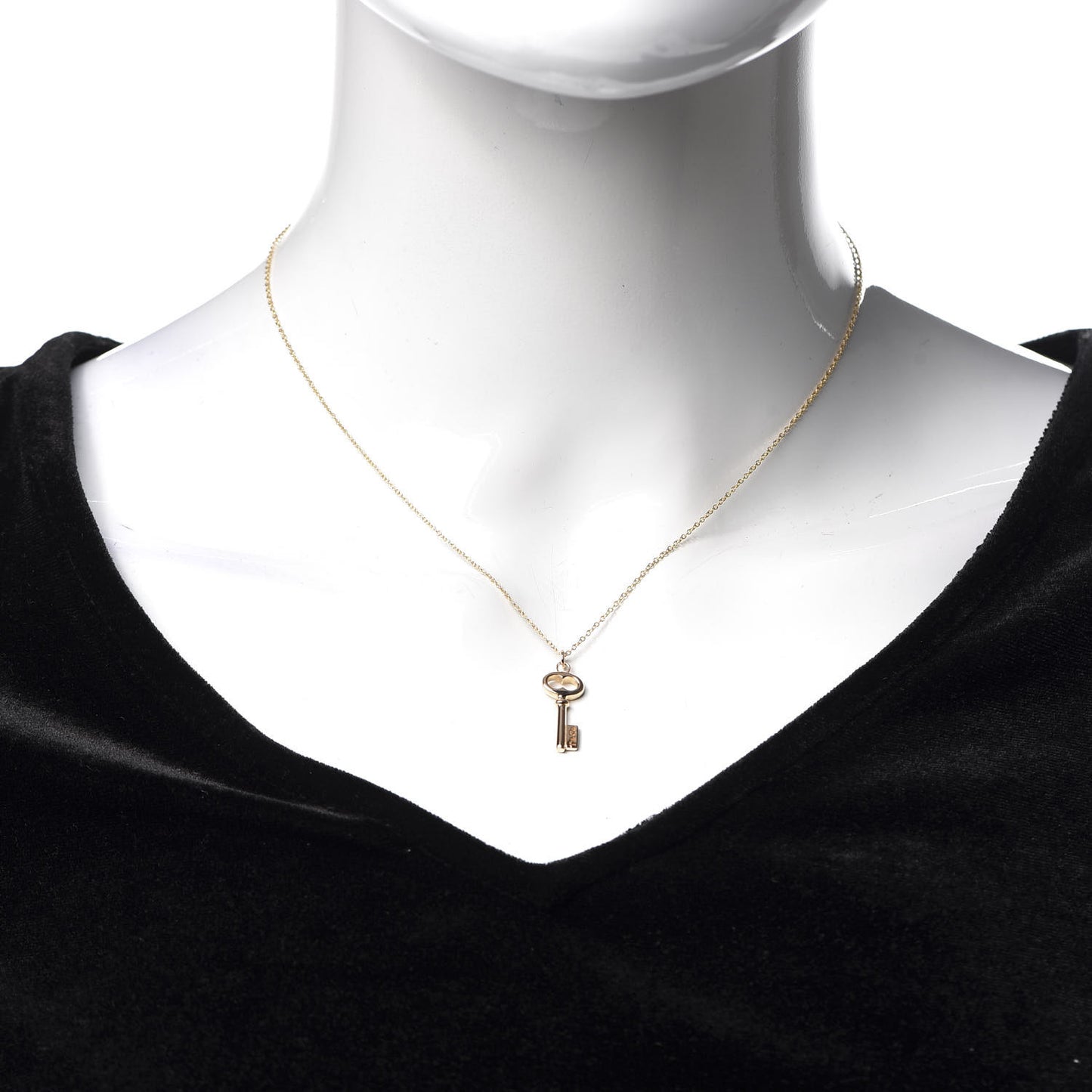 18K Rose Gold Mini Key Pendant Necklace