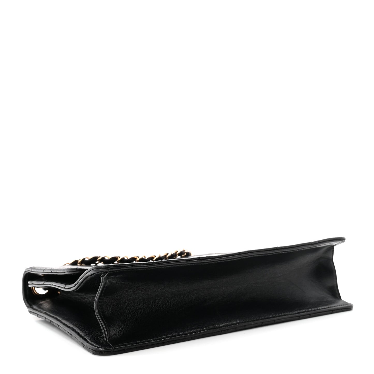 Lambskin Quilted Large Golden Class Flap Black