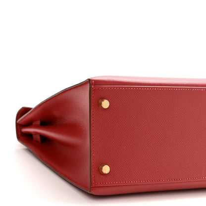 Hermes Courchevel Kelly Sellier 28 Rouge Vif 13 of 14