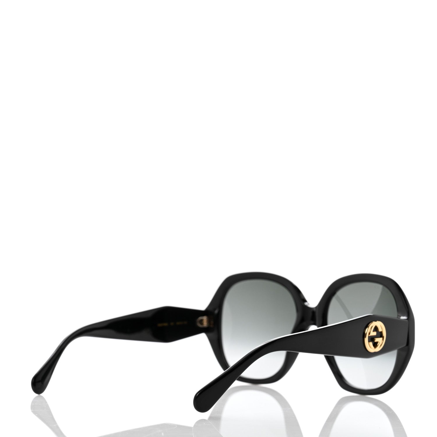 Gucci Acetate Round Frame Sunglasses GG0796S Black 4 of 9