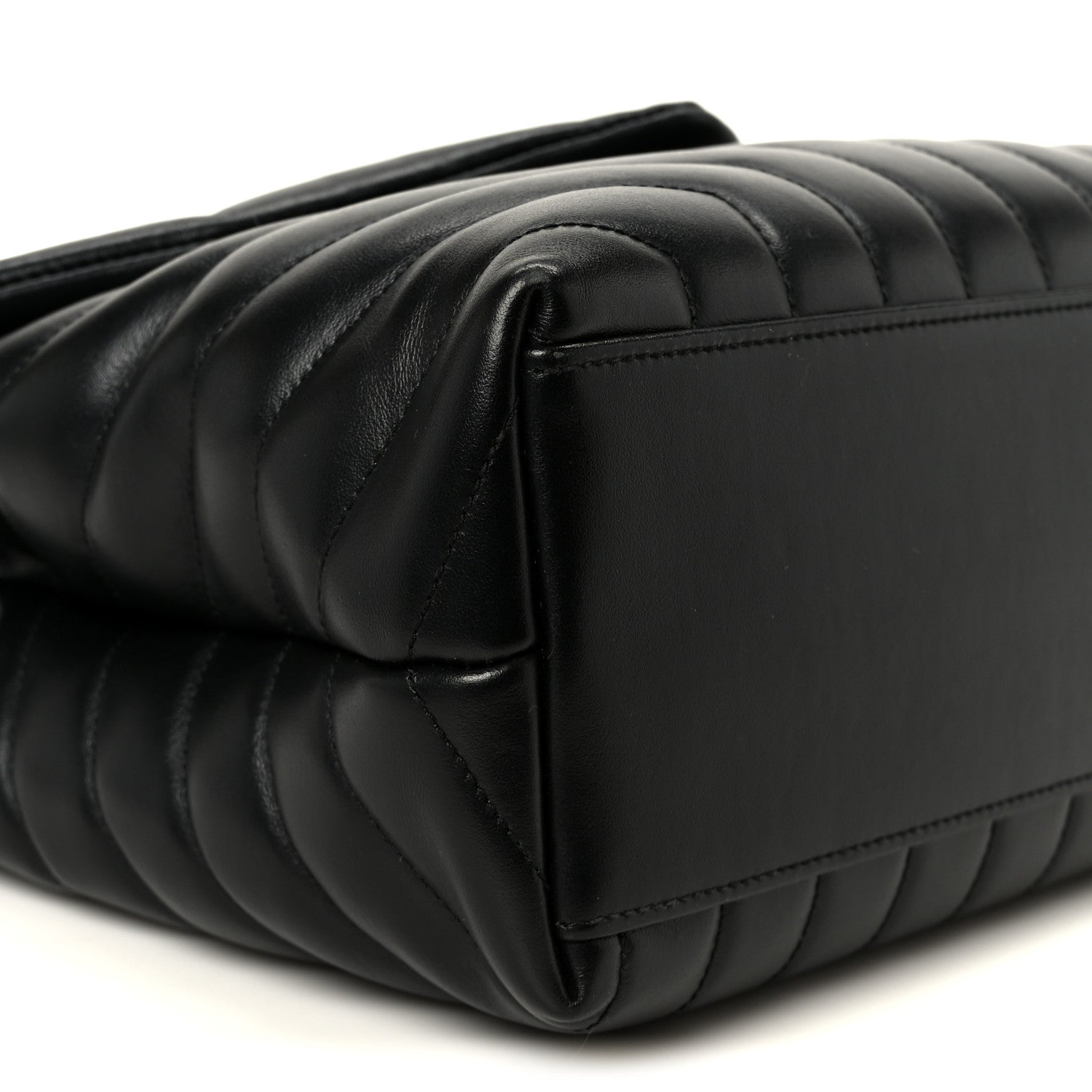 Saint Laurent Calfskin Y Quilted Monogram Medium Loulou Chain Satchel Black 9 of 10