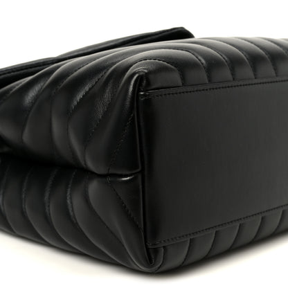 Saint Laurent Calfskin Y Quilted Monogram Medium Loulou Chain Satchel Black 9 of 10
