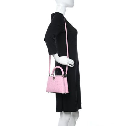 Louis Vuitton Ostrich Capucines Mini Pink 2 of 10