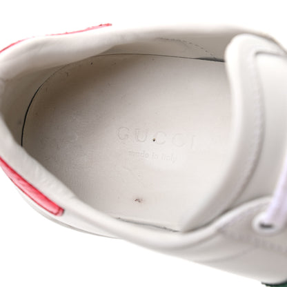 Gucci Calfskin Ayers Bee Embroidered Womens Ace Sneakers 36 White Green 6 of 7