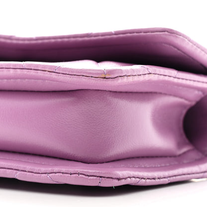Chanel Shiny Lambskin Quilted Extra Mini Flap Purple 10 of 10