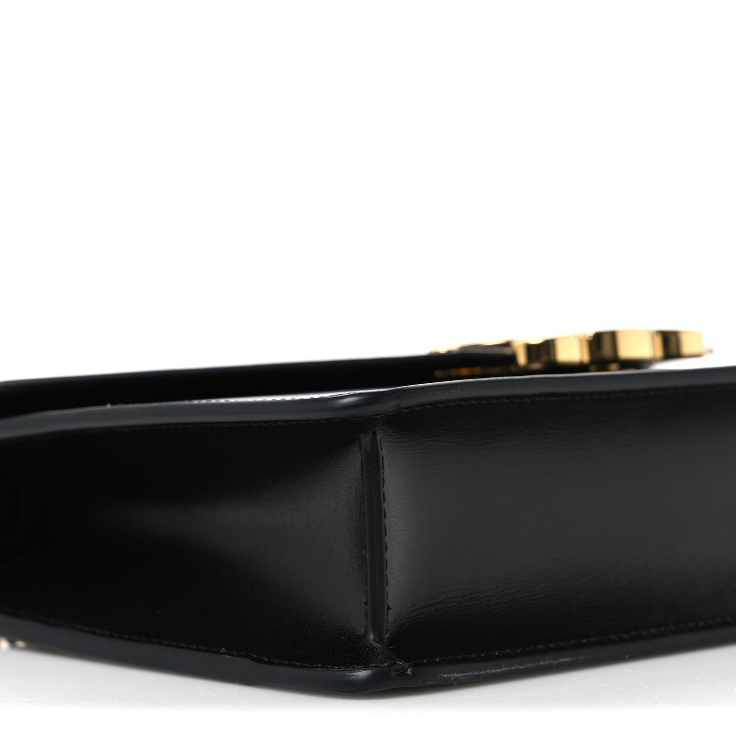 Celine Shiny Calfskin Triomphe Margo Wallet on Chain Black 9 of 10