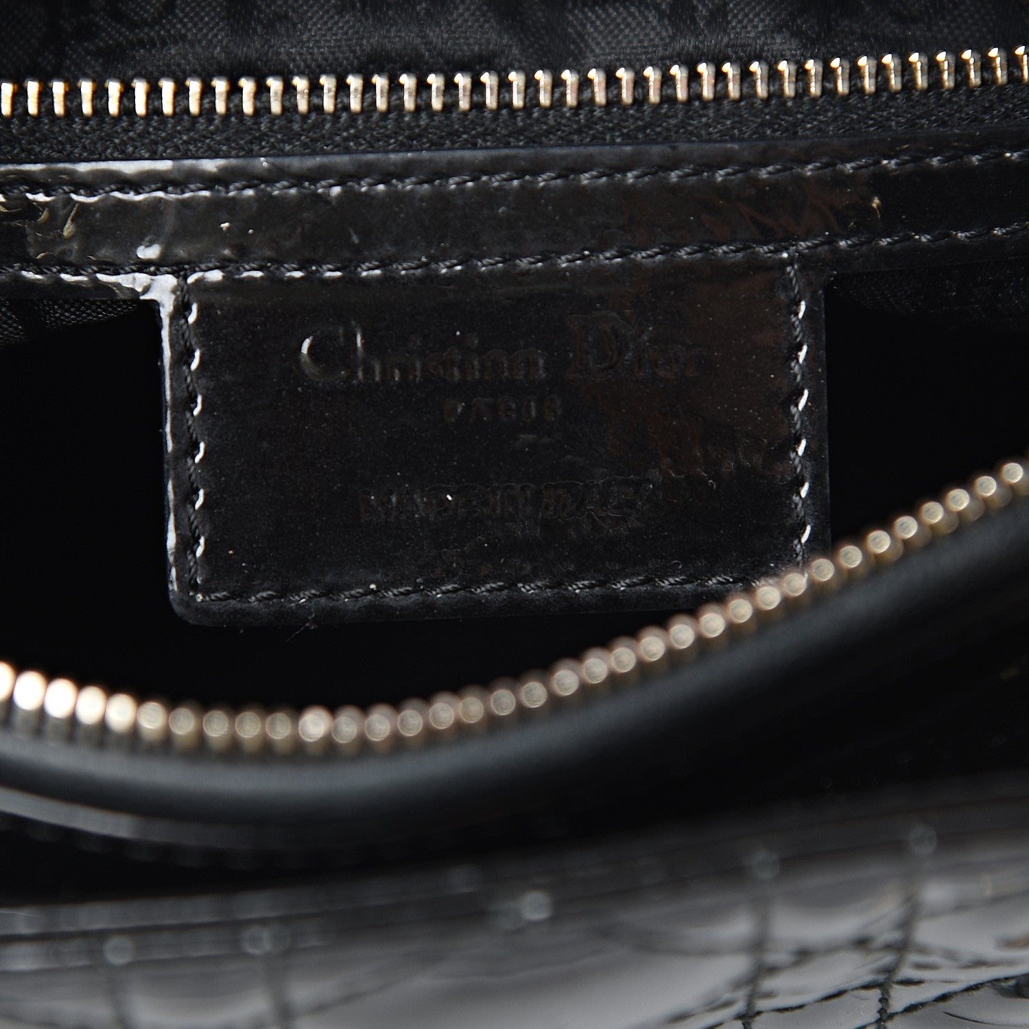 Christian Dior Patent Cannage Medium Lady Dior Black 5 of 9