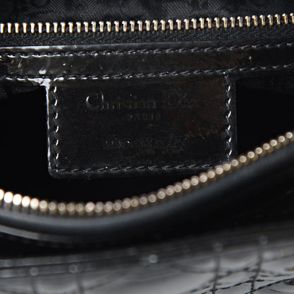 Christian Dior Patent Cannage Medium Lady Dior Black 5 of 9