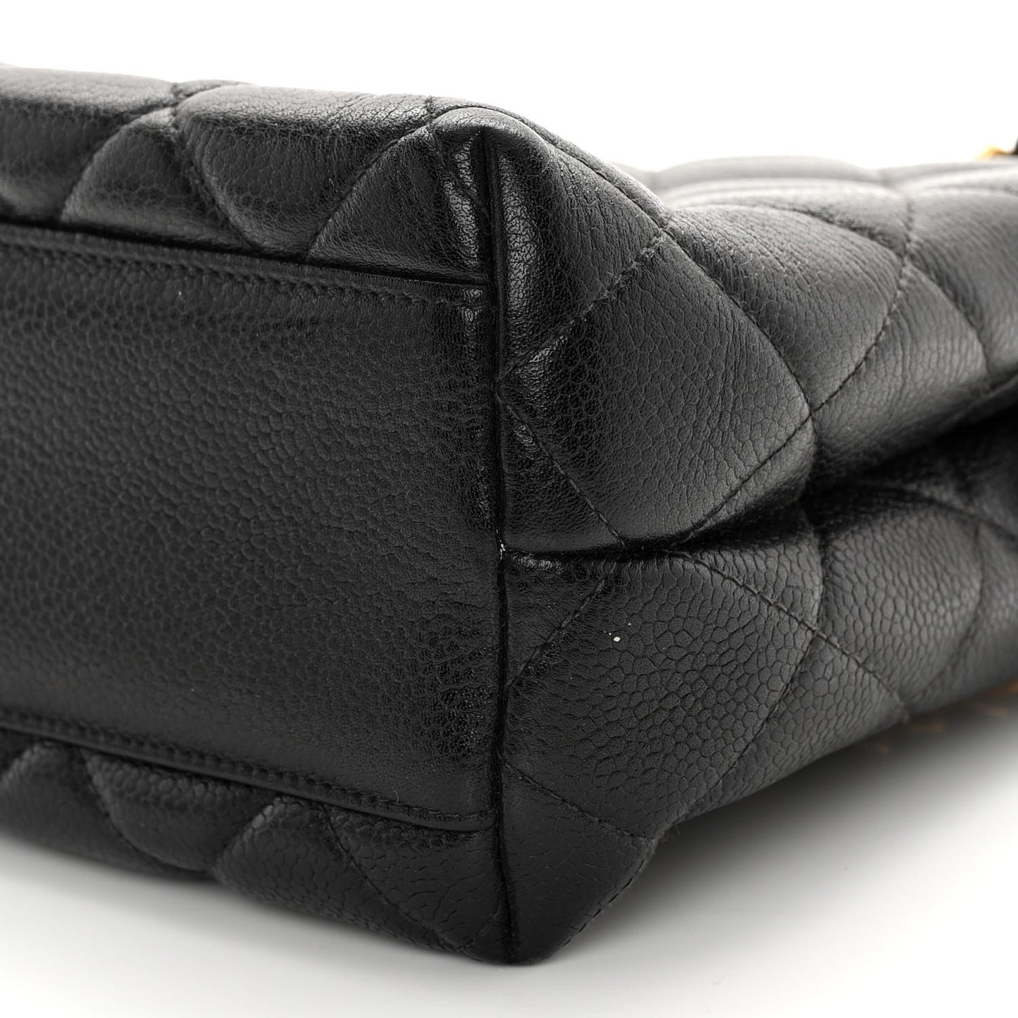 Caviar Quilted Shoulder Bag Black