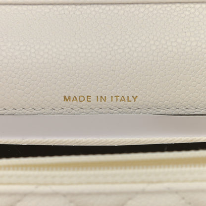 Chanel Caviar Quilted Business Affinity Clutch With Chain Flap White 6 of 11