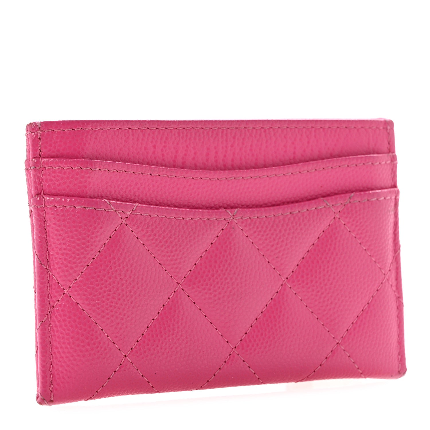 Chanel Caviar Quilted Card Holder Fuchsia 3 of 11