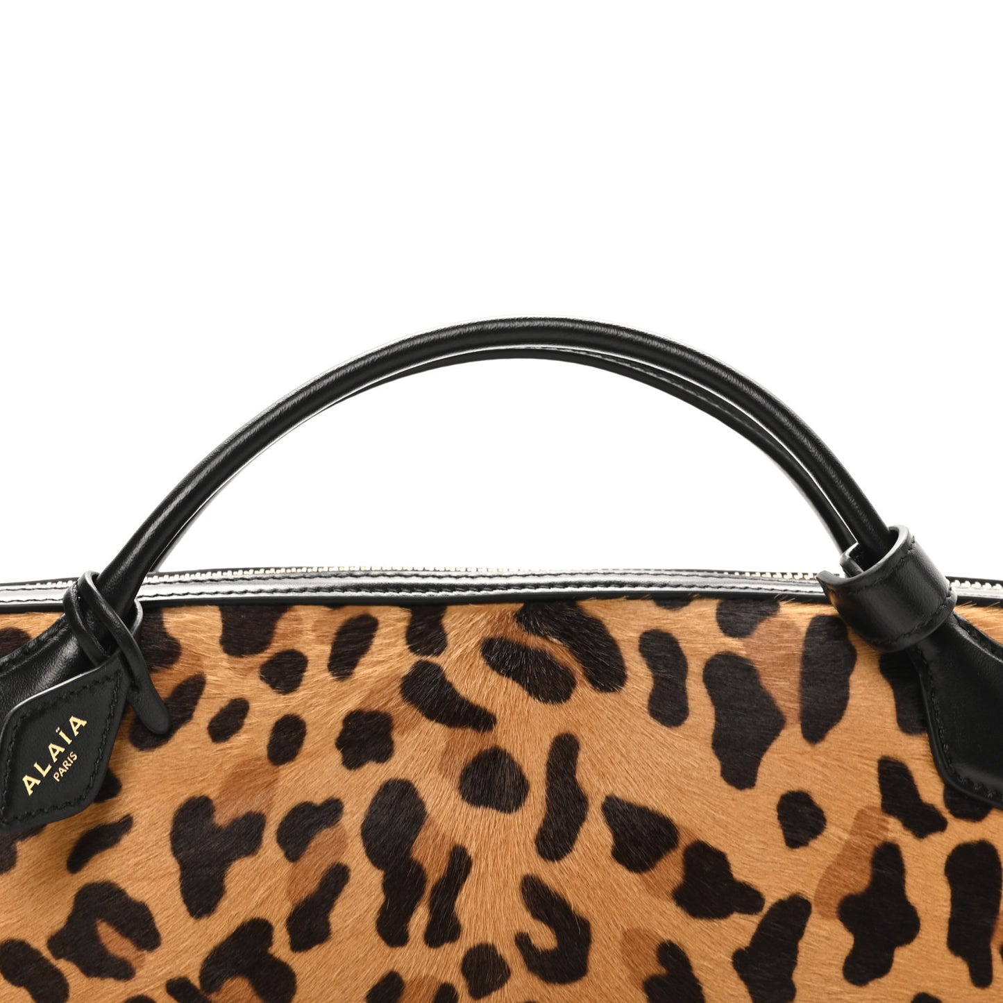 Calf Hair Leopard Print Le Teckel Clutch Brun Sepia